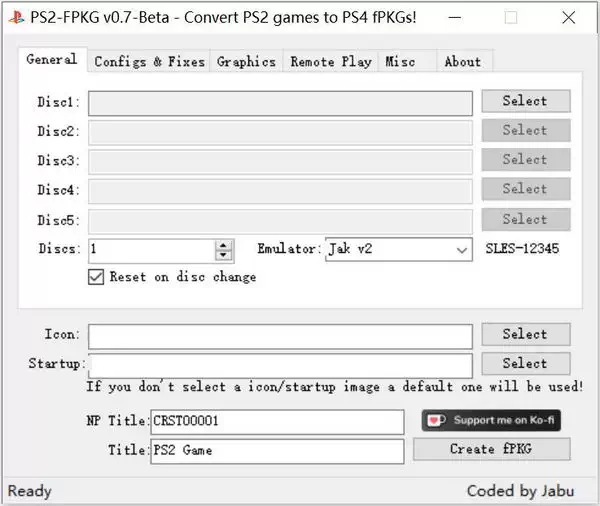 [WIN] PS2-FPKG v0.7 Beta - 可以将PS2游戏转换成PS4游戏的工具