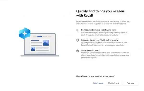 微软让步：将 “Recall” 功能设为 “选择加入” 功能，并推出新的隐私保护措施插图1