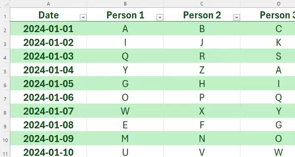 在 Excel 中重新排列数据的 4 种方法插图9