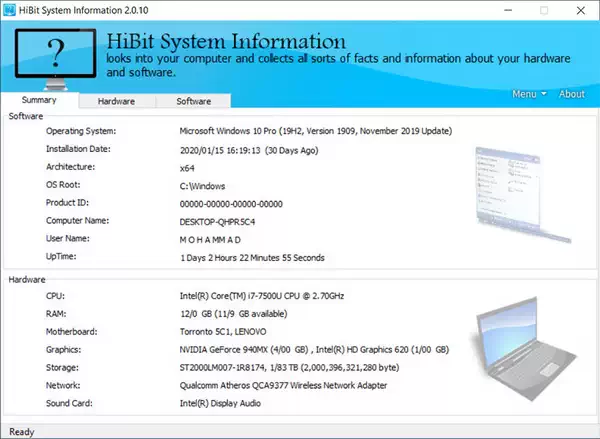 [WIN] HiBit System Information v2.1.30 便携版