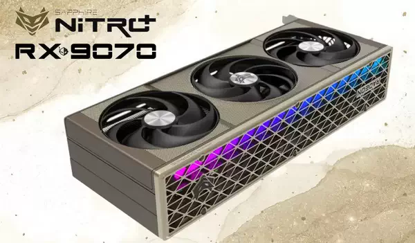 蓝宝石发布型号为 “Nitro+” 的Radeon RX 9070 显卡：配备三个大风扇