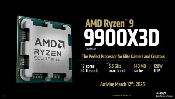 AMD 分享 Ryzen 9950X3D、9900X3D 与 9800X3D、7950X3D、英特尔 285K 的 Windows 11 性能对比